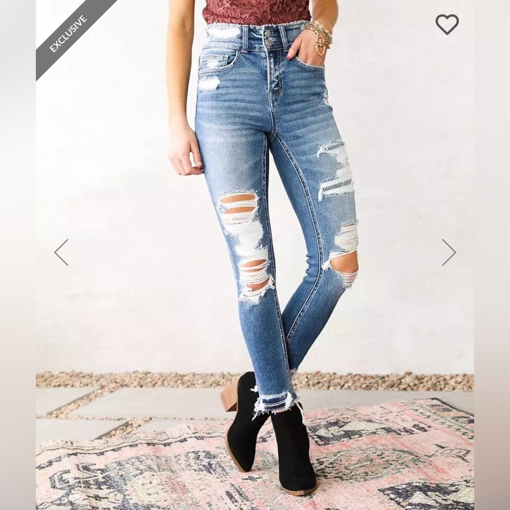 NWOT Bridge by Gly Elliott High Rise Ankle Skinny Jean size 28